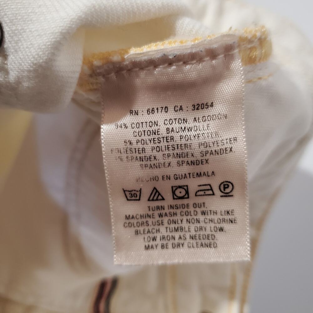 Pilcro and the Letterpress Anthropologie Stet Cuffed White Jean Shorts Womens 26 - Picture 10 of 12